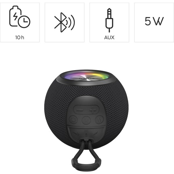 Hama Højttaler BallShape Trådløs LED Sort