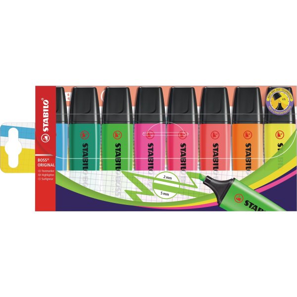 Stabilo Boss Highlighter | 8 farver