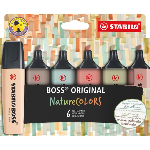 Stabilo Boss Highlighter | Nature | 6 farver