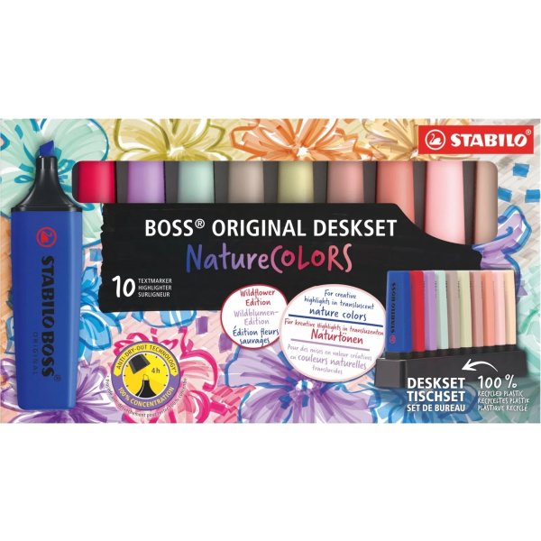 Stabilo Boss Highlighter | Nature | 10 farver