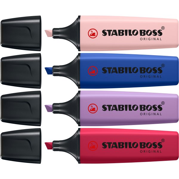 Stabilo Boss Highlighter | Nature | 4 farver