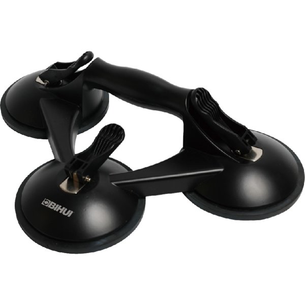 BIHUI glasløfter, alu, 3 x Ø125 mm. sugekopper