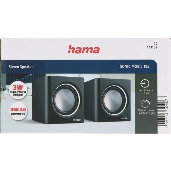 HAMA Højttalere Sonic Mobil 185 Sort/Sølv