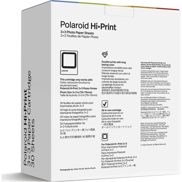 POLAROID Papirpatron HiPrint 3X3 30 Ark