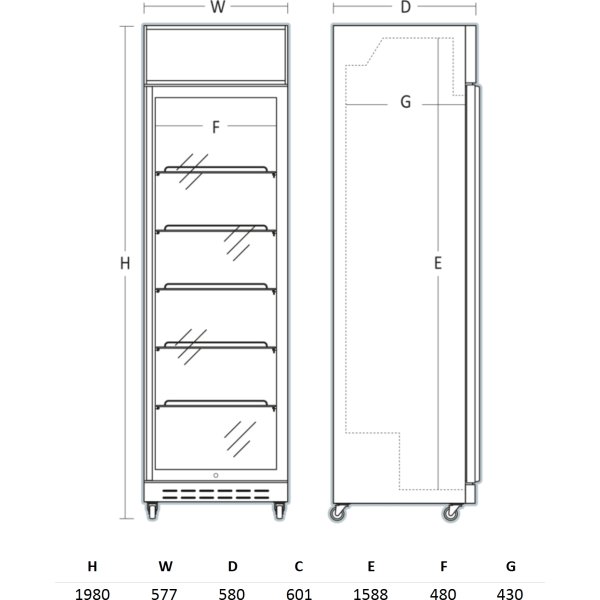 Scancool Displaykøleskab - DCC420BD