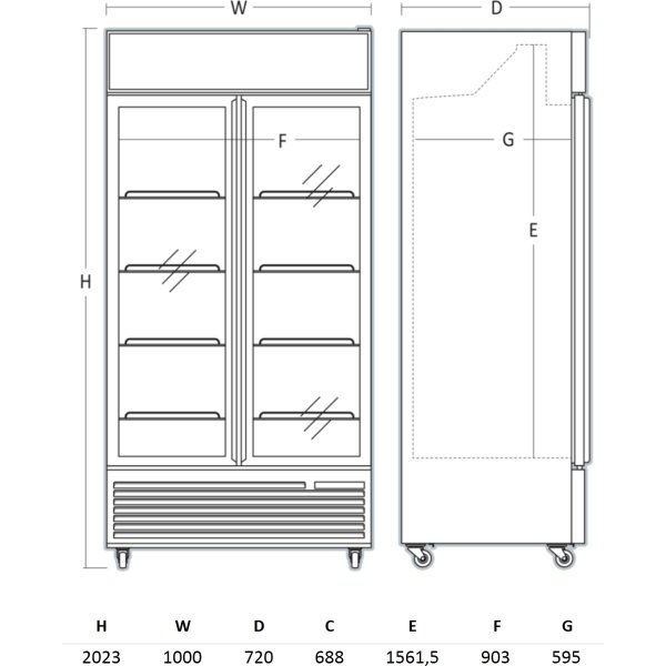 Scancool Displaykøleskab - DCC802BWD