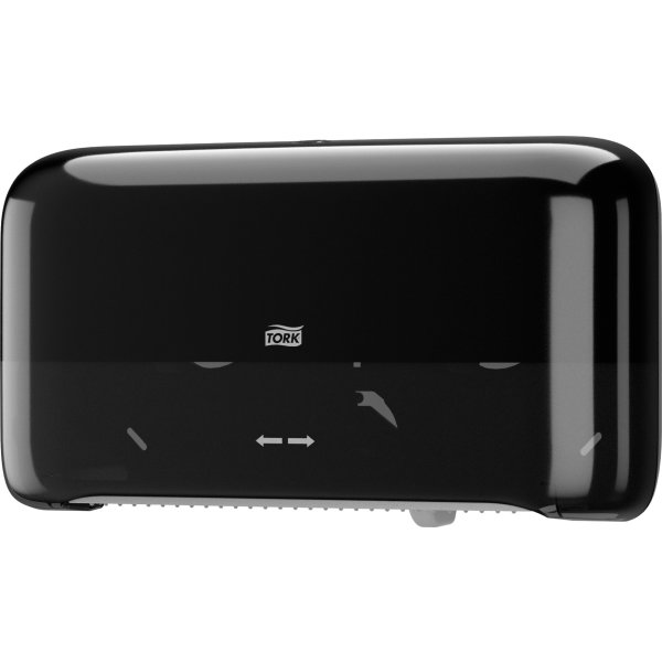 Tork T2 Twin Dispenser MiniJumbo Toiletpapir, Sort