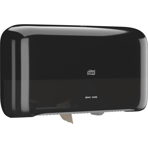 Tork T2 Twin Dispenser MiniJumbo Toiletpapir, Sort