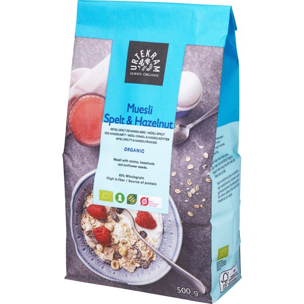 Urtekram Øko Müsli Spelt & Nødder, 500g