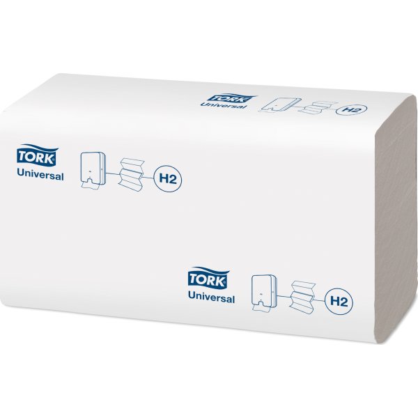 Tork H2 Uni Håndklædeark Z-fold, 1-lags, 21 pk