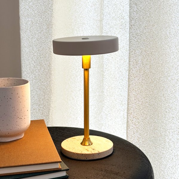 Dyberg Larsen Moonlight Mini Bordlampe, beige H20