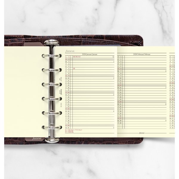 Filofax 2028 Refill | Pocket | Årsplan