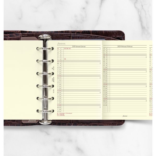 Filofax 2029 Refill | Pocket | Årsplan
