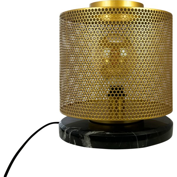 Dyberg Larsen Nantes Gulvlampe 35cm messing/marmor