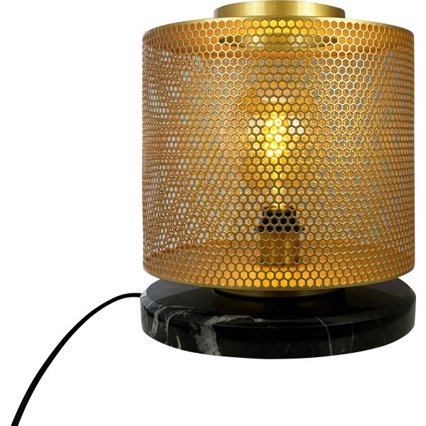 Dyberg Larsen Nantes Gulvlampe 35cm messing/marmor