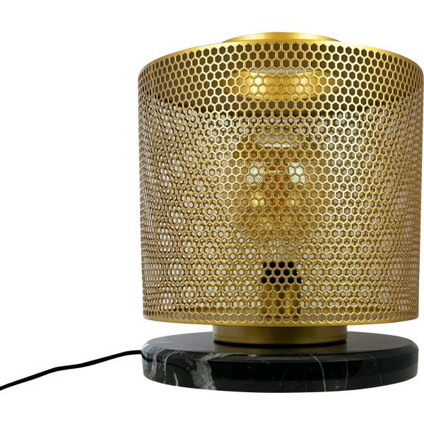 Dyberg Larsen Nantes Gulvlampe 35cm messing/marmor