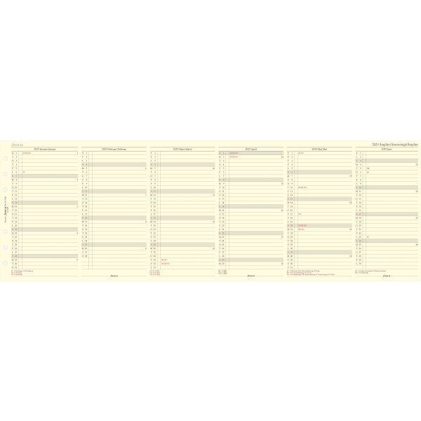 Filofax 2029 Refill | Personal | Årsplan