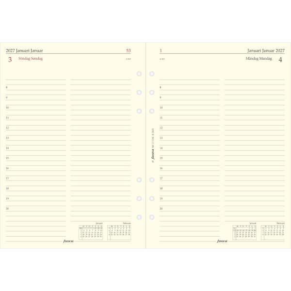 Filofax 2027 Refill | A5 | Dag