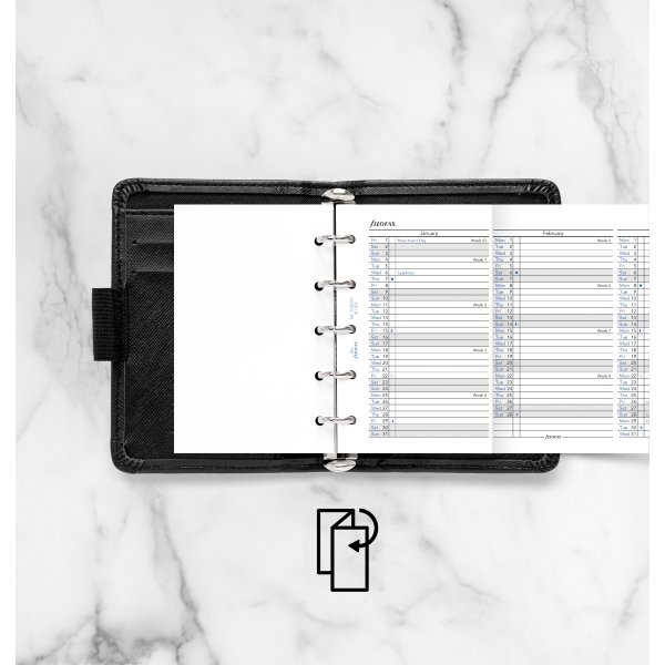 Filofax 2027 Refill | Mini | Årsplan | Engelsk
