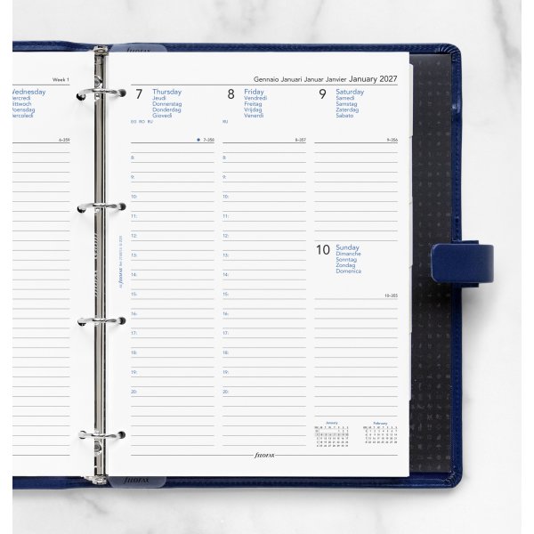 Filofax 2027 Refill | A4 | Uge | 5 sprog