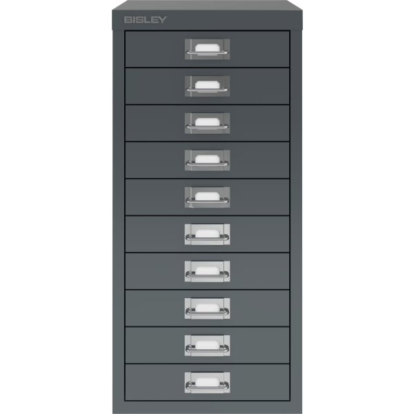 Bisley MultiDrawer skuffeskab, 10 skuffer,antracit