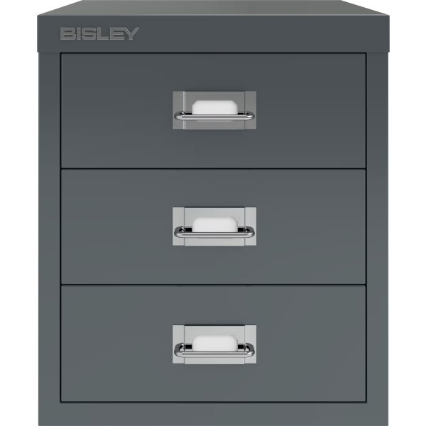 Bisley MultiDrawer skuffeskab, 3 skuffer, antracit