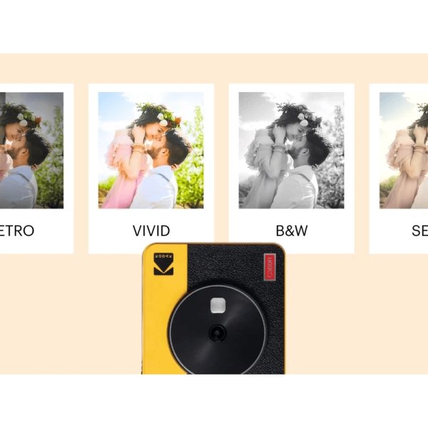 Kodak Mini Shot 3 Retro Instant kamera, gul