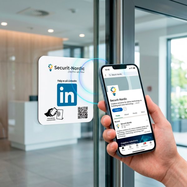 Skiltepakke m/chip, 3 stk, eget logo, LinkedIn