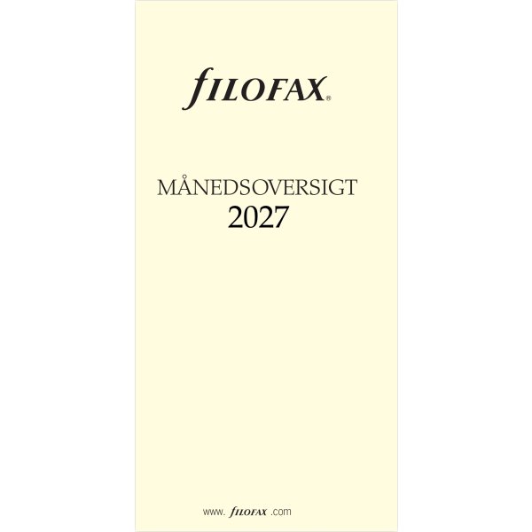 Filofax 2027 Refill | Personal | Månedsoversigt