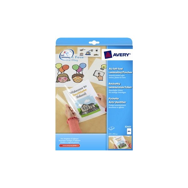 Avery 3451 farvede etiketter, 70 x 37mm, gul
