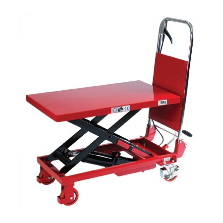 Mobilt løftebord med fodpumpe, 150 kg, 225-740 mm