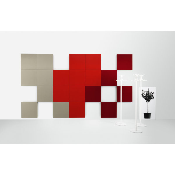 Abstracta Solo vægpanel rød 100x100 cm
