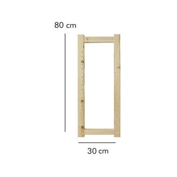 ABC Reolstige HxD: 80x30 cm, natur