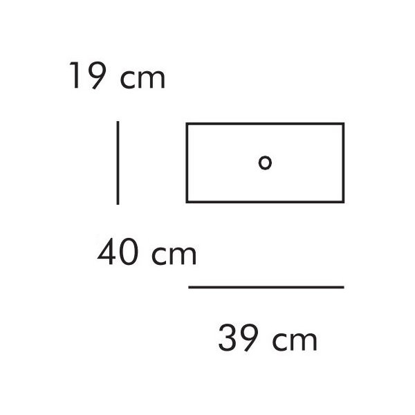 ABC Skuffe, smal 39x40 cm, natur