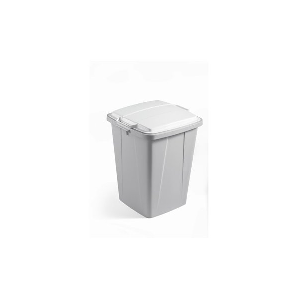 Låg affaldsspand 90 l, Hvid
