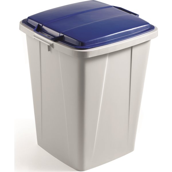 Låg affaldsspand 90 l, Blå