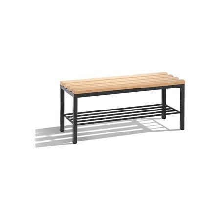 CP fritstående bænk m/skohylde, 100 cm