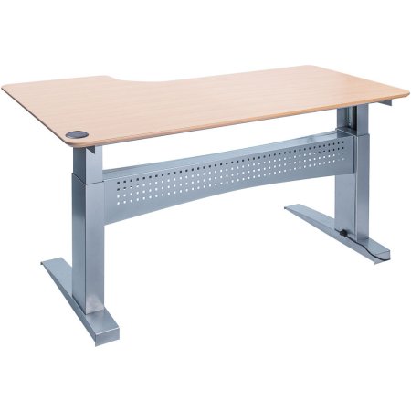 Easy stand 160 hæve/sænkebord højre, bøg/alu
