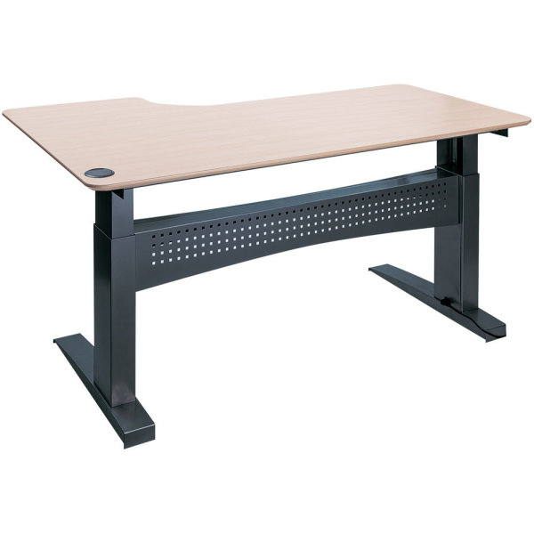 Easy stand 200 hæve/sænkebord højre, ahorn/sort