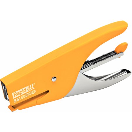 Rapid S51 Soft Grip hæftetang, gul