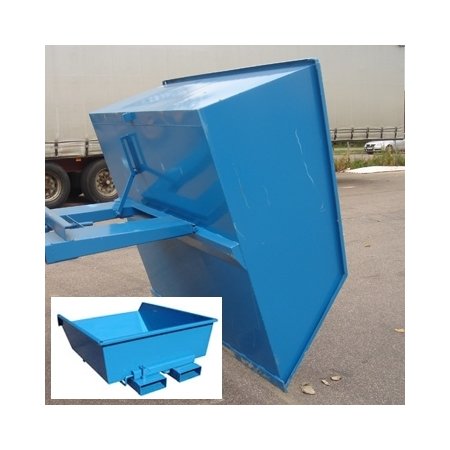 Tipcontainer lav 750 l blå