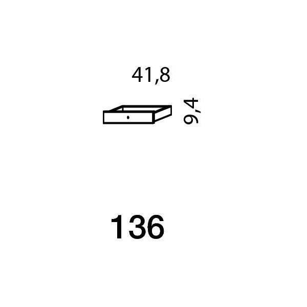 Mistral sektion 136 Skuffe Light bøg