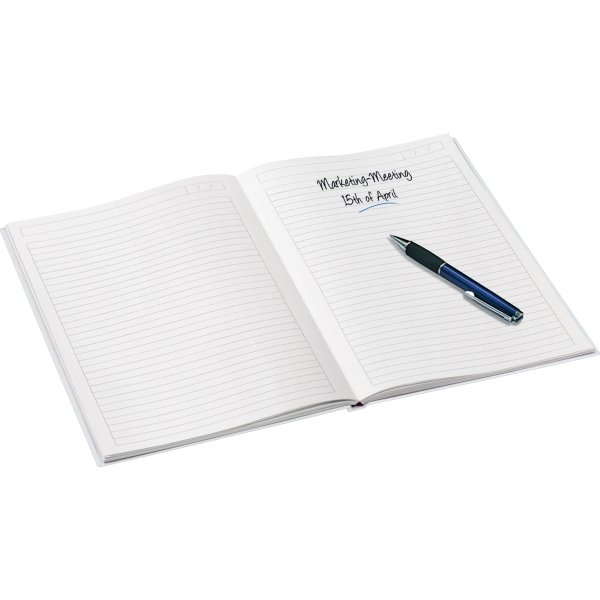 Leitz WOW notesbog A5, linjeret, hvid