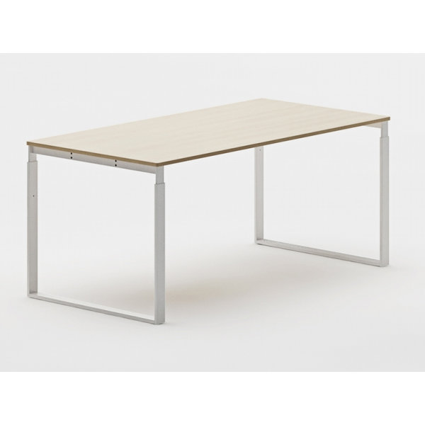 Frame bord 140x80 cm rekt. Bøg finer/ alu stel