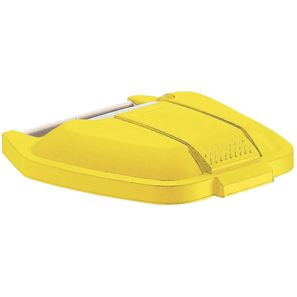 Rubbermaid mobil affaldsbeholder låg, Gul
