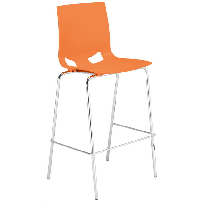Fondo barstol orange/krom