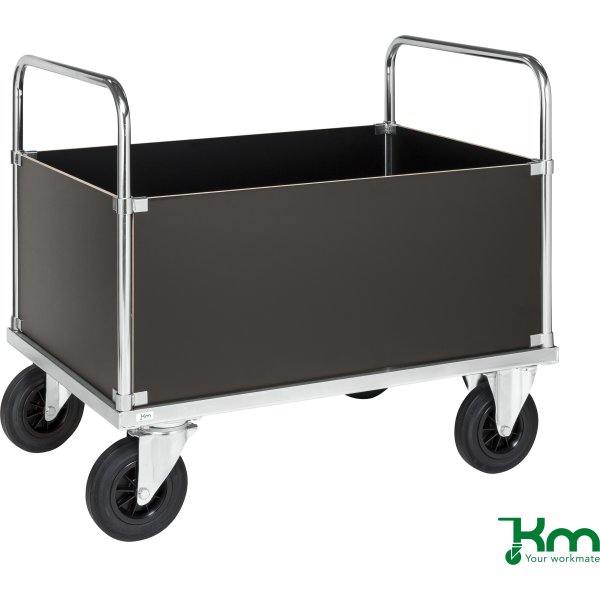 Flexi 630 med 4 høje sider, 120x80x90, Stålplade