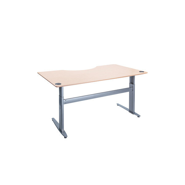 Flexo hæve/sænkebord 180cm m/centerbue bøg