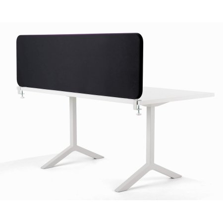 Softline bordskærmvæg sort B2000xH590 mm