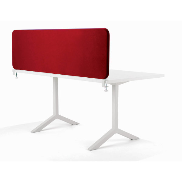 Softline bordskærmvæg rød B1800xH450 mm